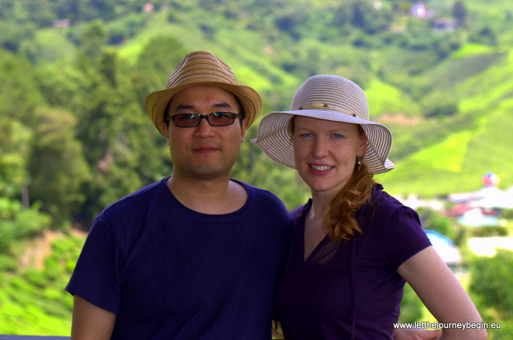 Ilze and Daniel at the Boh Tea Centre cafe