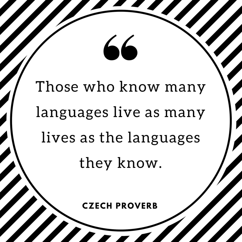 Different language, different personality. Czech proverb