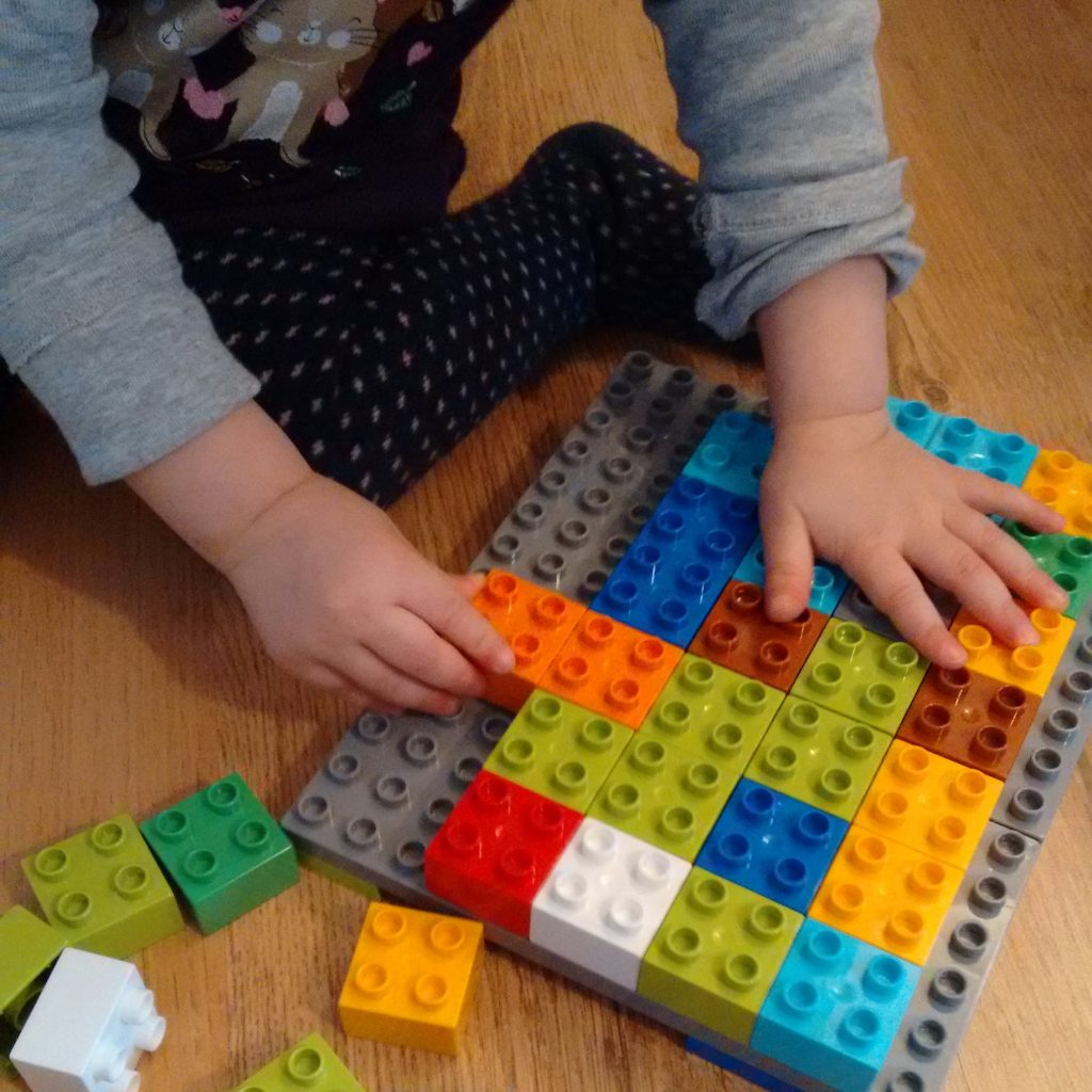 Playing with Lego Duplo