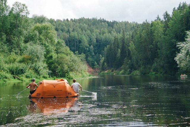 Rafting in Latvia