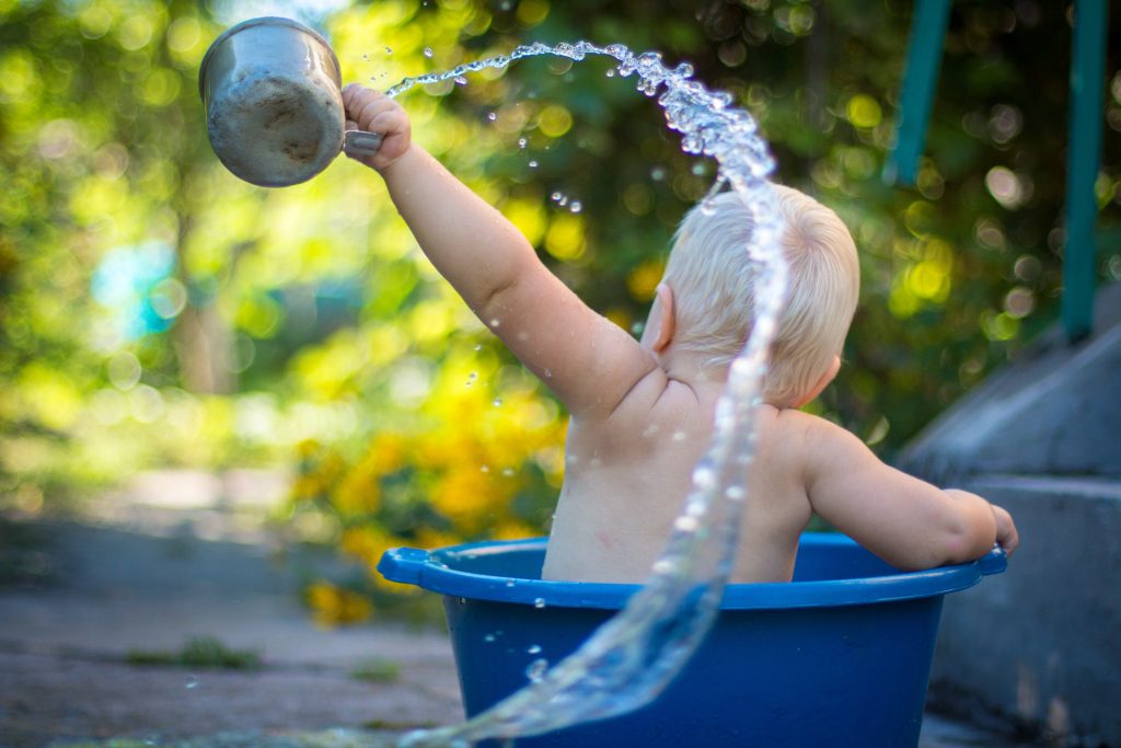 Toddler bathing | 5 Reasons Why I Make a Terrible Latvian Mother